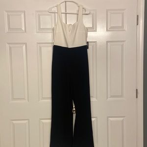 Express black and white jumpsuit